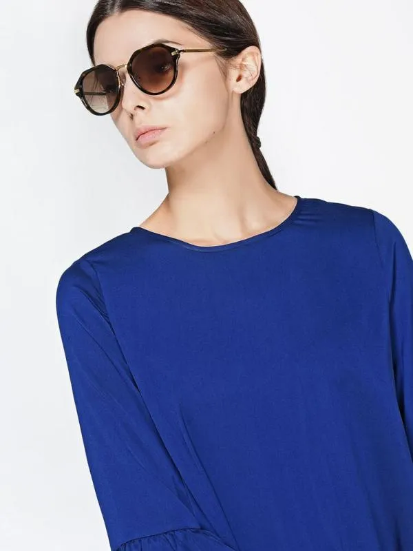 Women Solana Angular Oval Sunglasses 8211 T Shell CHARLES and KEITH Round