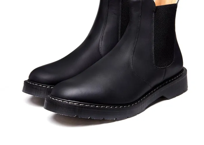Women Solovair Dealer Boots Black Greasy Dealer Boot