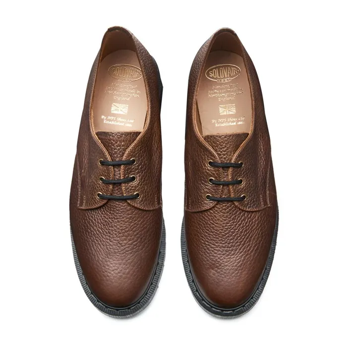 Women Solovair Gibson Shoes Gaucho Brown Grain Gibson Shoe