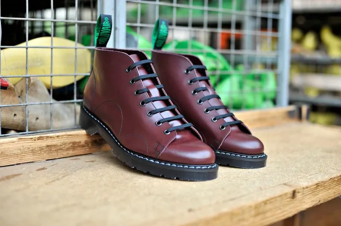 Women Solovair Monkey Boots Oxblood Monkey Boot