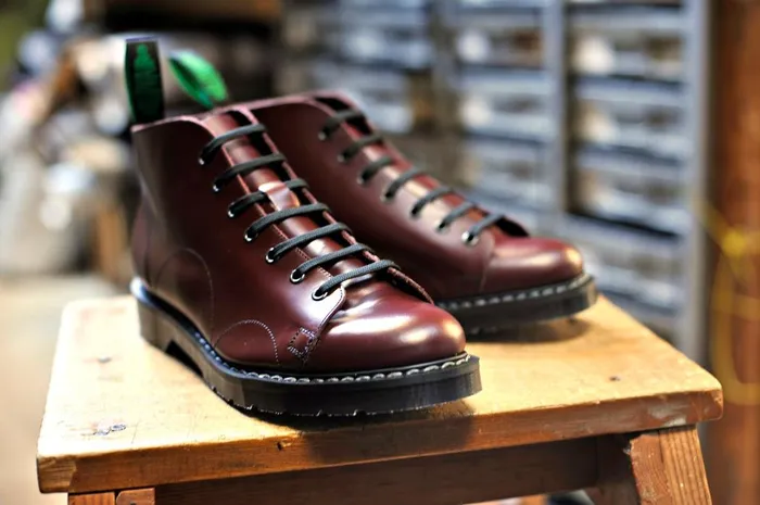 Women Solovair Monkey Boots Oxblood Monkey Boot