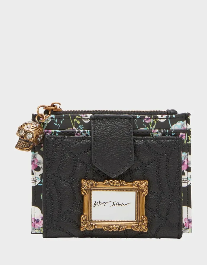 Women SPIDER BIFOLD WALLET BLACK Betsey Johnson