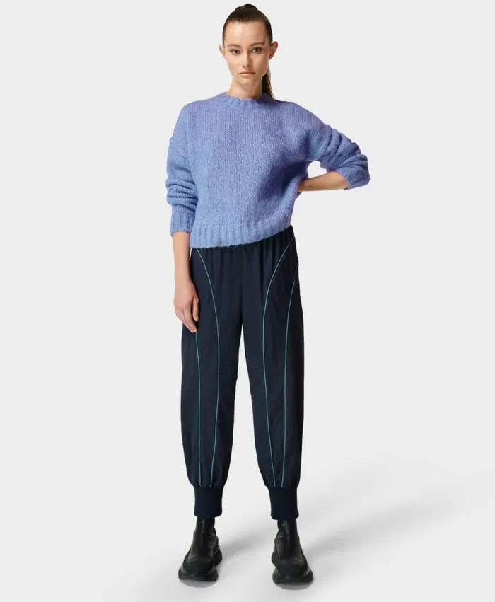 Women Statement Nylon Trouser Navy Blue Sweaty Betty Trousers
