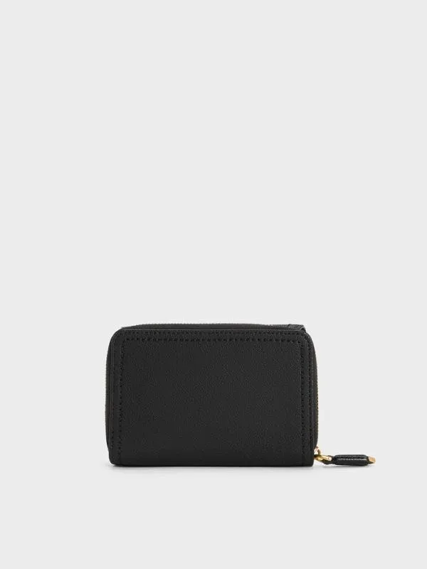 Women Stitch Trim Envelope Wallet 8211 Black CHARLES and KEITH Long Wallets