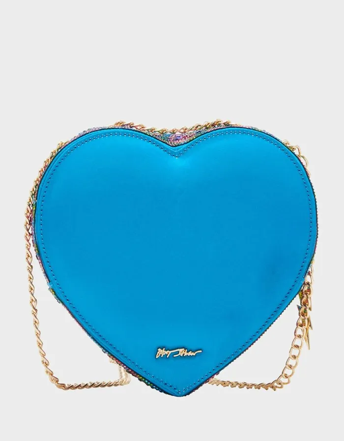 Women STONE HEART CONVERTIBLE BAG BLUE Blue Betsey Johnson Women STONE HEART CONVERTIBLE BAG BLUE Blue Betsey Johnson