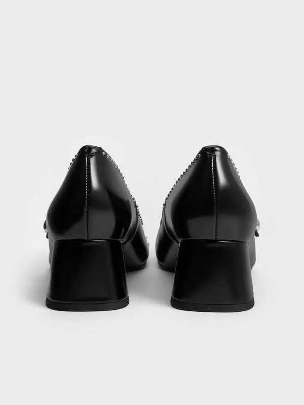 Women Studded Mary Jane Pumps 8211 Black Box CHARLES and KEITH Heels