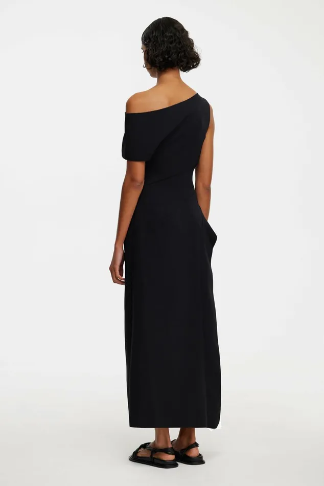 Women SUDDEN MIDI DRESS Black With Ivory Acler Midi Dresses