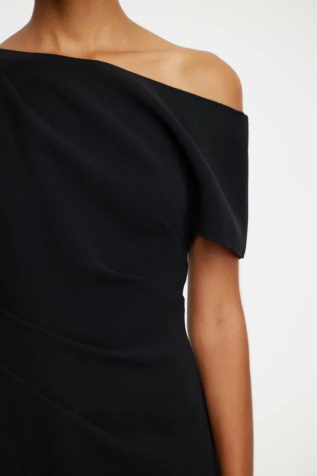 Women SUDDEN MIDI DRESS Black With Ivory Acler Midi Dresses