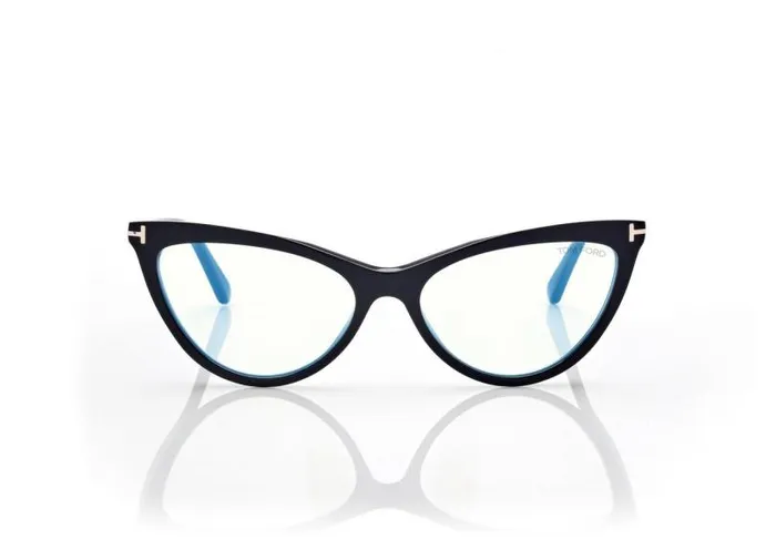Women SUNGLASSES Tom Ford Magnetic Clip Blue Block Cat Eye Opticals