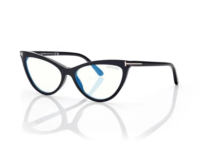 Women SUNGLASSES Tom Ford Magnetic Clip Blue Block Cat Eye Opticals