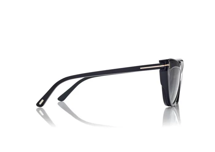 Women SUNGLASSES Tom Ford Magnetic Clip Blue Block Cat Eye Opticals