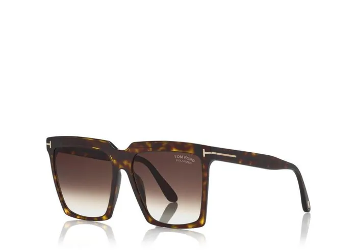 Women SUNGLASSES Tom Ford Polarized Sabrina Sunglasses Dark Havana