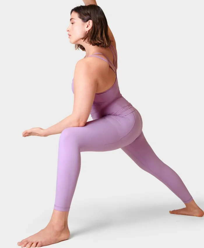 Women Super Soft 78 Yoga Leggings Lily Purple Sweaty Betty Pocketed