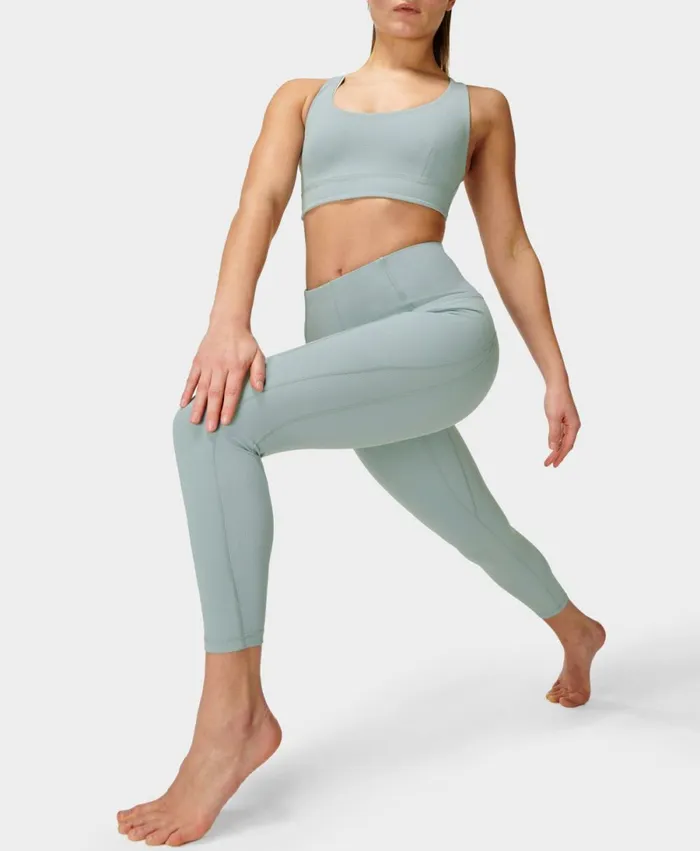 Women Super Soft Ribbed 7U002f8 Yoga Leggings Vapour Blue Sweaty Betty Yoga Pants Women Super Soft Ribbed 7U002f8 Yoga Leggings Vapour Blue Sweaty Betty Yoga Pants