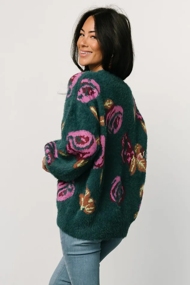 Women Sweaters Baltic Born Ryder Sweater Jade Multi Floral Women Sweaters Baltic Born Ryder Sweater Jade Multi Floral