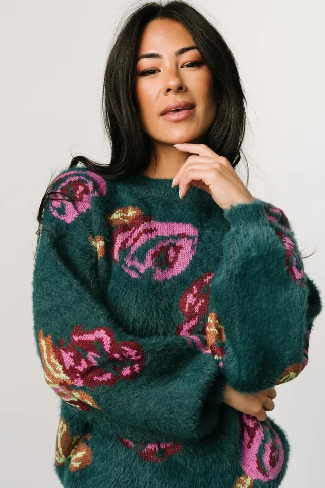 Women Sweaters Baltic Born Ryder Sweater Jade Multi Floral Women Sweaters Baltic Born Ryder Sweater Jade Multi Floral