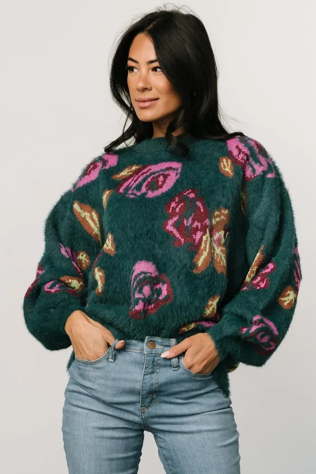 Women Sweaters Baltic Born Ryder Sweater Jade Multi Floral Women Sweaters Baltic Born Ryder Sweater Jade Multi Floral