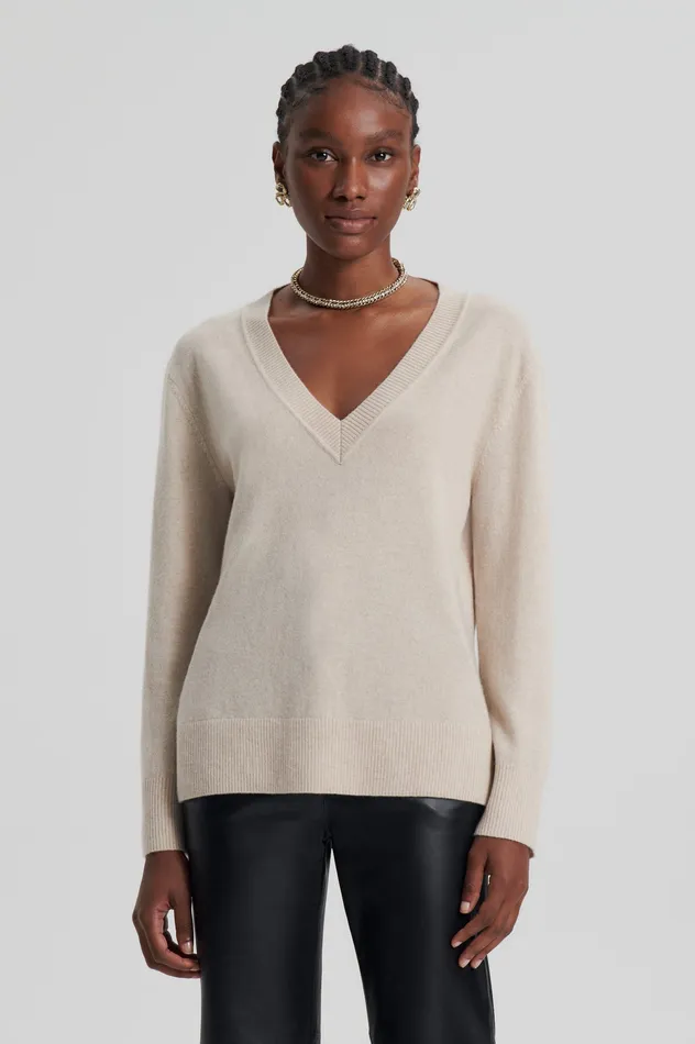 Women Sweaters Scanlan Theodore CASHMERE V WHEAT Women Sweaters Scanlan Theodore CASHMERE V WHEAT