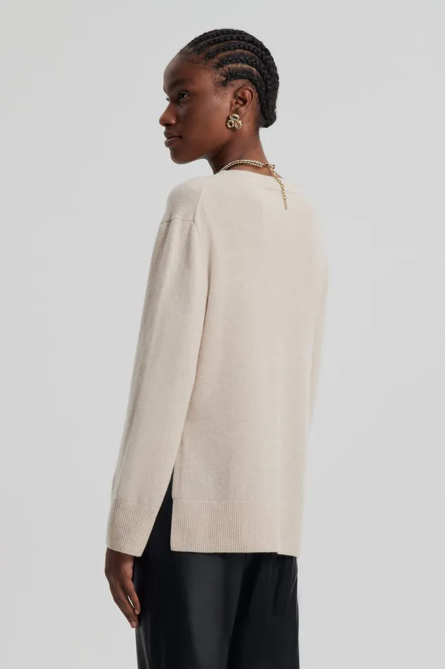 Women Sweaters Scanlan Theodore CASHMERE V WHEAT Women Sweaters Scanlan Theodore CASHMERE V WHEAT