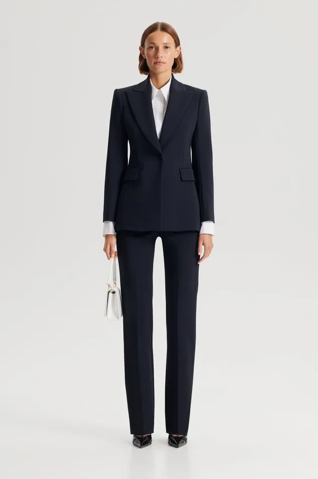 Women TAILORED SLIM TROUSER NAVY Trousers Scanlan Theodore