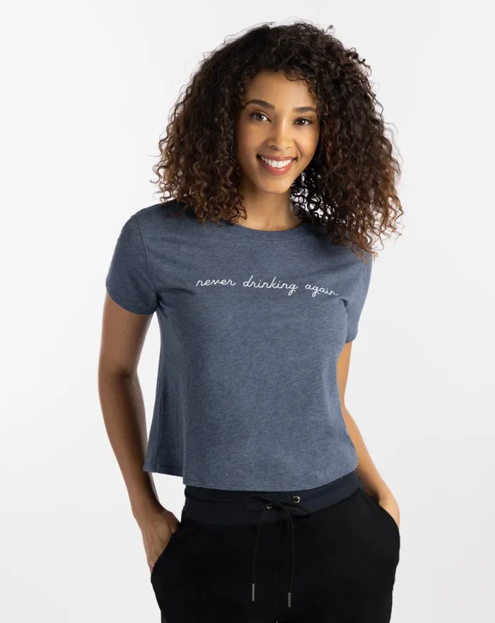 Women Tees TravisMathew TINY BUBBLES TEE Heather Mood Indigo