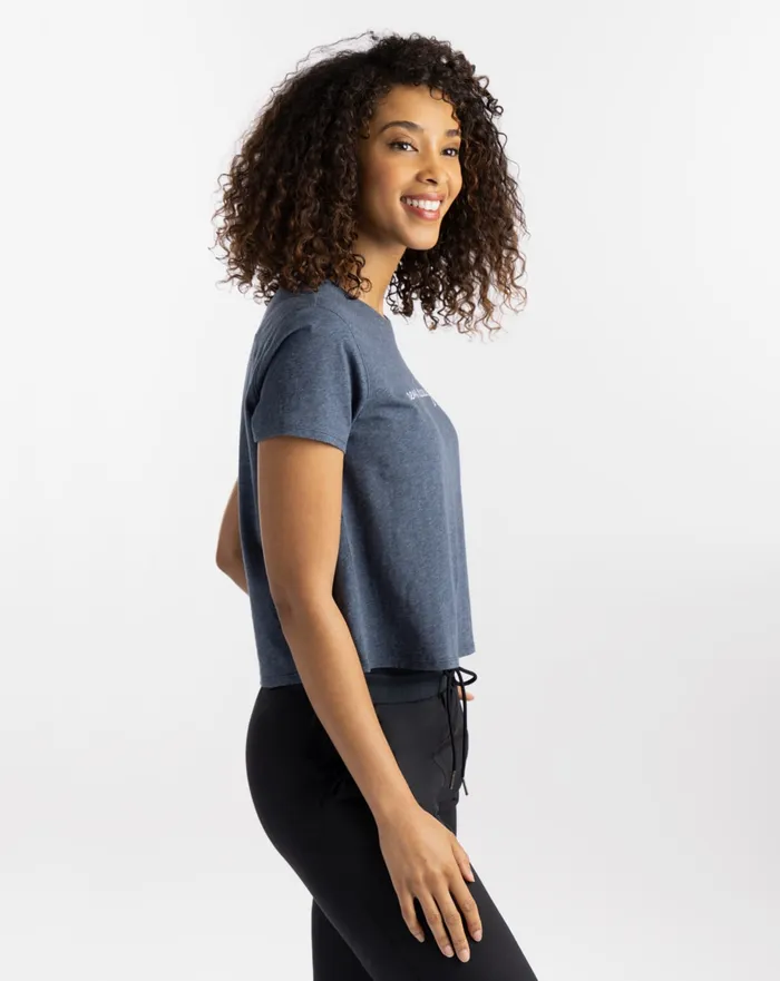 Women Tees TravisMathew TINY BUBBLES TEE Heather Mood Indigo