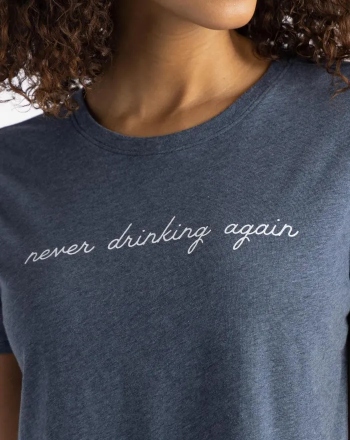 Women Tees TravisMathew TINY BUBBLES TEE Heather Mood Indigo