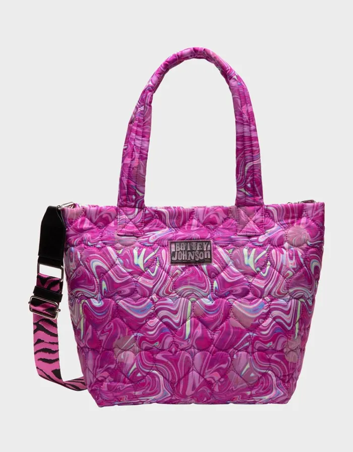 Women TEMPERATURE CHANGING TOTE PINK MULTI Betsey Johnson