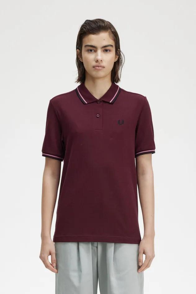 Women The ShirtG3600 Oxblooddusty Rose Pinkblack Fred Perry Polo Shirts