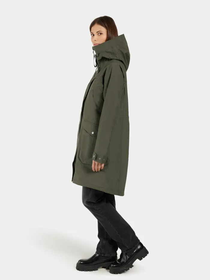 Women Thelma Parka Deep Green Didriksons Spring Jackets