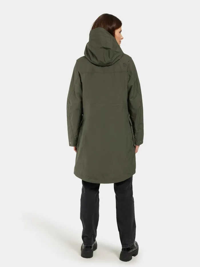 Women Thelma Parka Deep Green Didriksons Spring Jackets