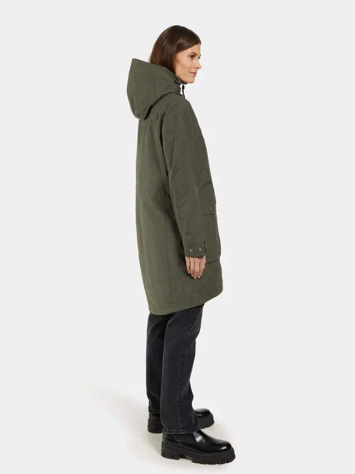 Women Thelma Parka Deep Green Didriksons Spring Jackets