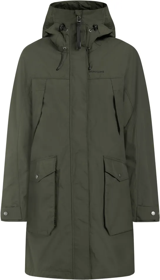 Women Thelma Parka Deep Green Didriksons Spring Jackets