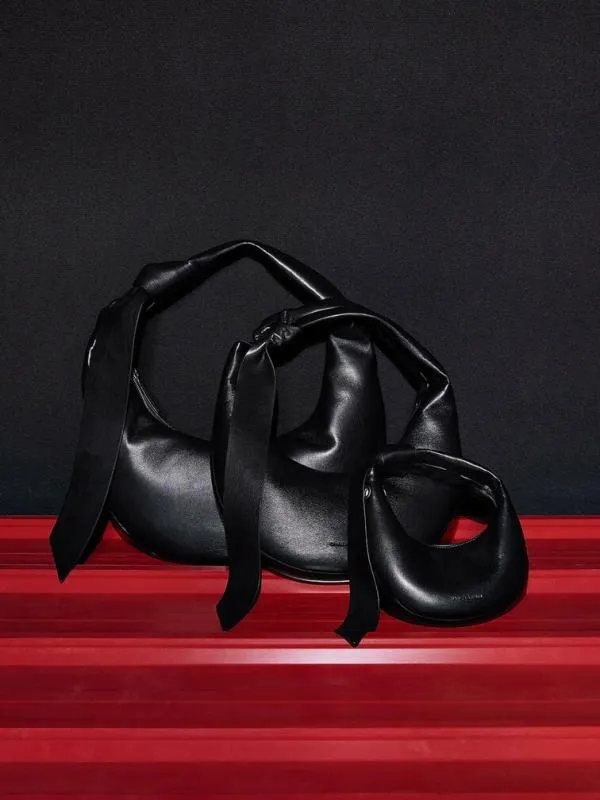 Women Toni Knotted Crescent Hobo Bag 8211 Noir CHARLES and KEITH Hobo Bags