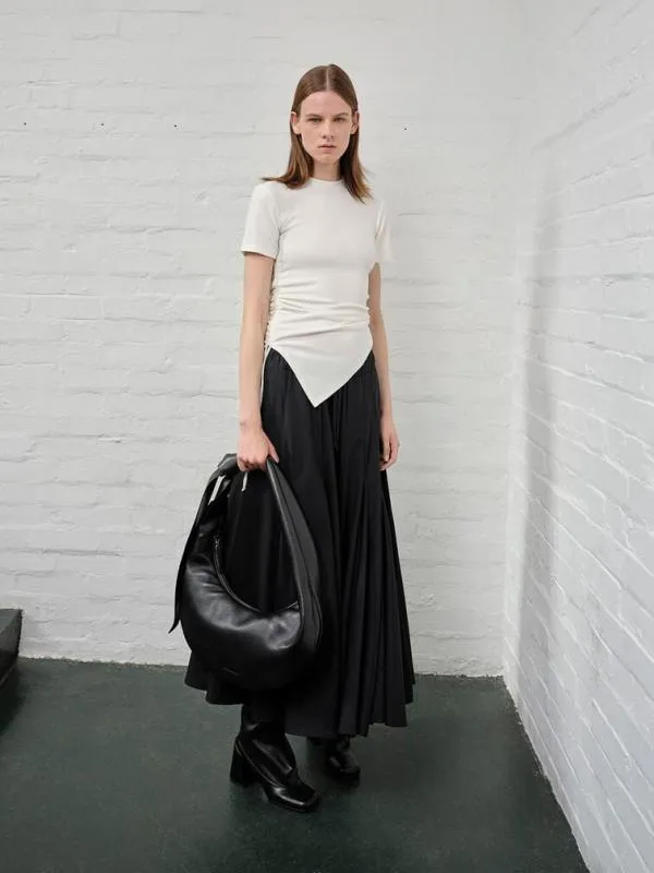 Women Toni Knotted Crescent Hobo Bag 8211 Noir CHARLES and KEITH Hobo Bags