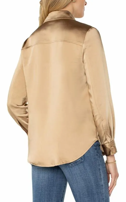 Women Tops Liverpool Los Angeles Longline Shacket Gold Coin