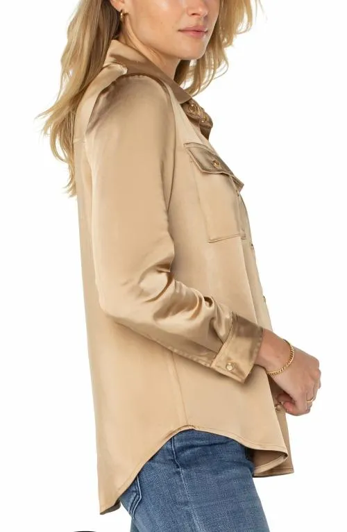 Women Tops Liverpool Los Angeles Longline Shacket Gold Coin