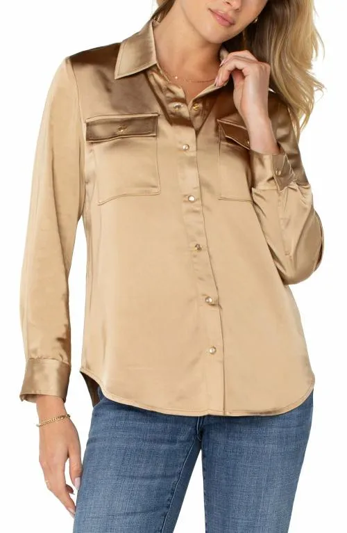 Women Tops Liverpool Los Angeles Longline Shacket Gold Coin
