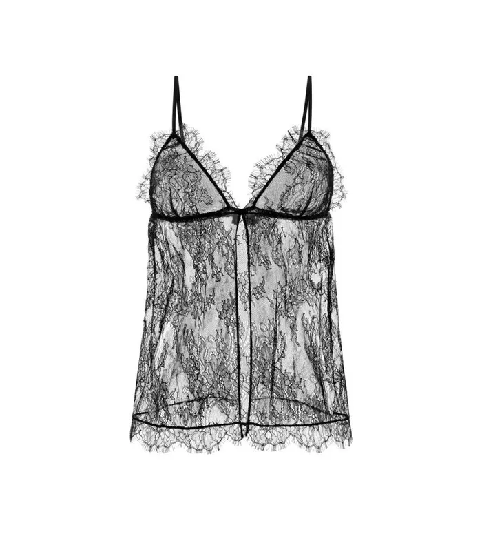 Women Tops Tom Ford Rose Chantilly Lace Top Black
