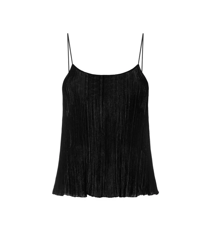 Women Tops Tom Ford Shiny Viscose Rib Tank Top Black