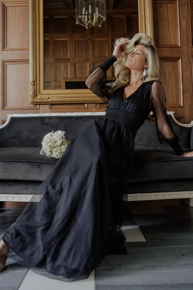 Women Tulle Styles Baltic Born Layla Tulle Maxi Dress Black