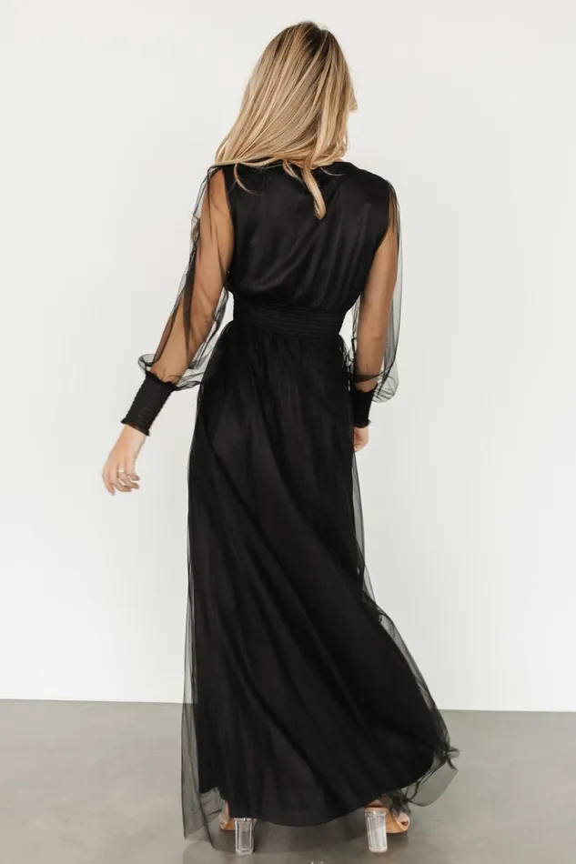 Women Tulle Styles Baltic Born Layla Tulle Maxi Dress Black