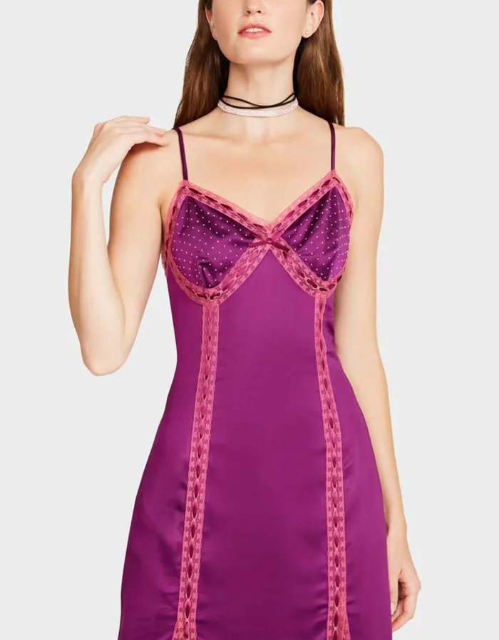 Women VIOLA SLIP DRESS PURPLE Purple Betsey Johnson