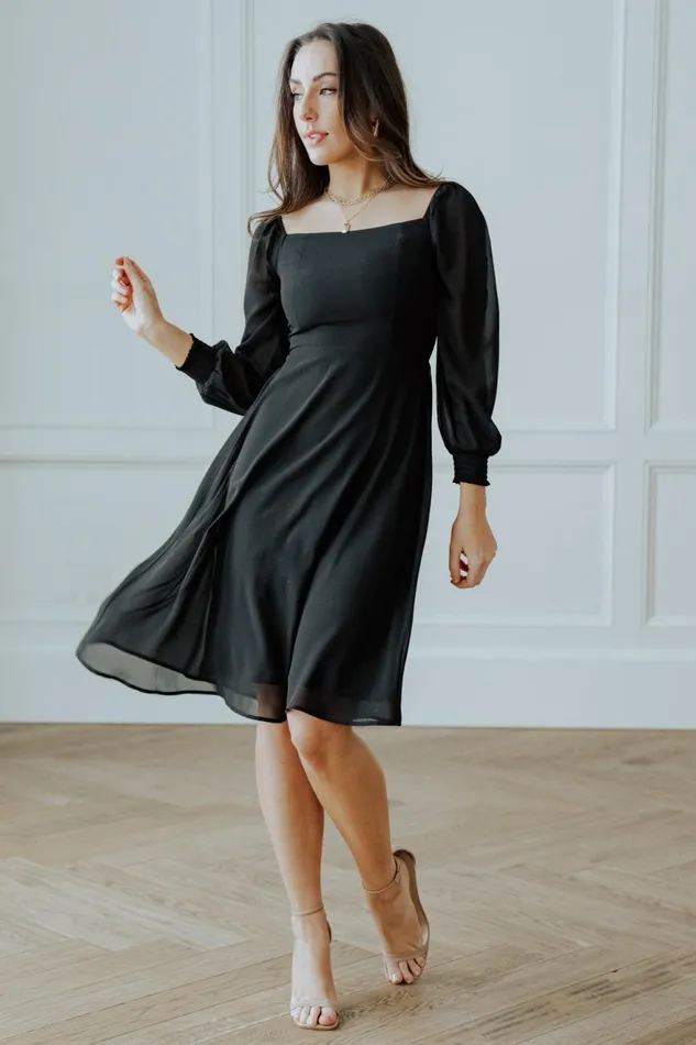 Women Wedding Guest Baltic Born Elise Short Dress Black