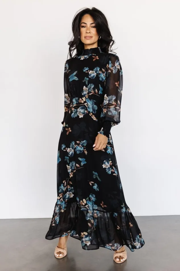 Women Wedding Guest Baltic Born Luciana Maxi Dress Black Blue Women Wedding Guest Baltic Born Luciana Maxi Dress Black Blue