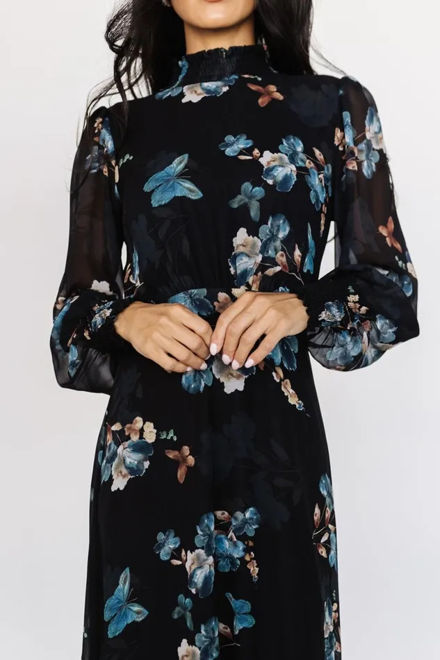 Women Wedding Guest Baltic Born Luciana Maxi Dress Black Blue Women Wedding Guest Baltic Born Luciana Maxi Dress Black Blue