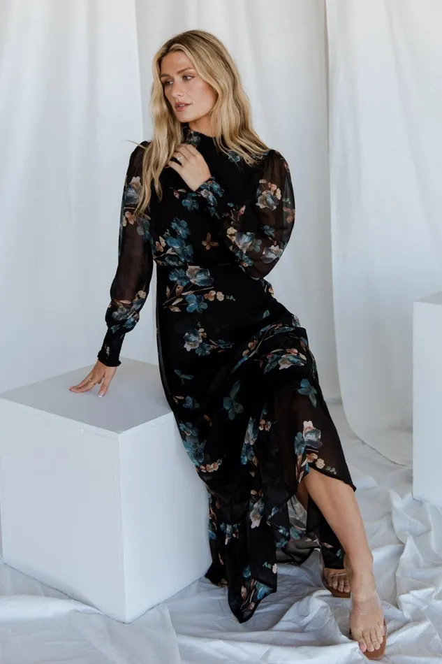 Women Wedding Guest Baltic Born Luciana Maxi Dress Black Blue Women Wedding Guest Baltic Born Luciana Maxi Dress Black Blue