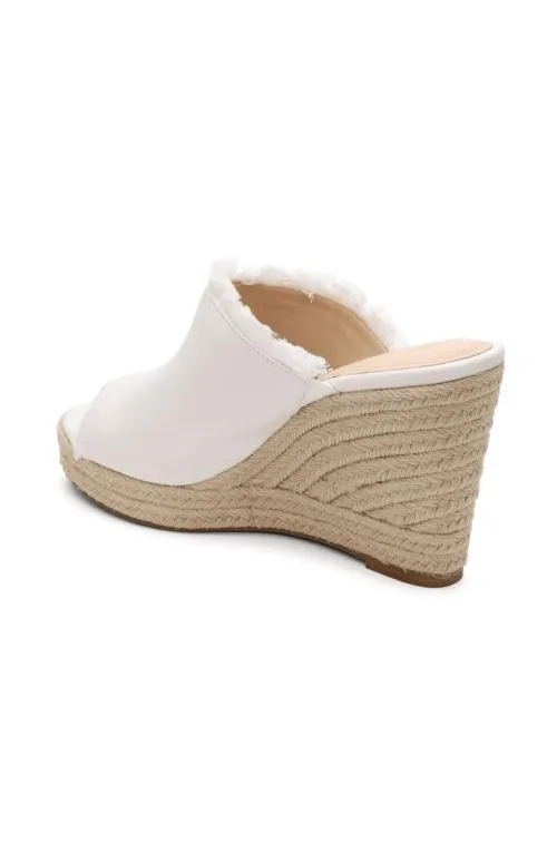 Women Wedges and Espadrilles Liverpool Los Angeles Hollywood Fray Edge Espadrille Ecru