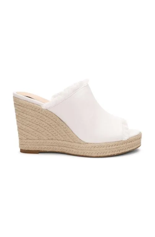 Women Wedges and Espadrilles Liverpool Los Angeles Hollywood Fray Edge Espadrille Ecru
