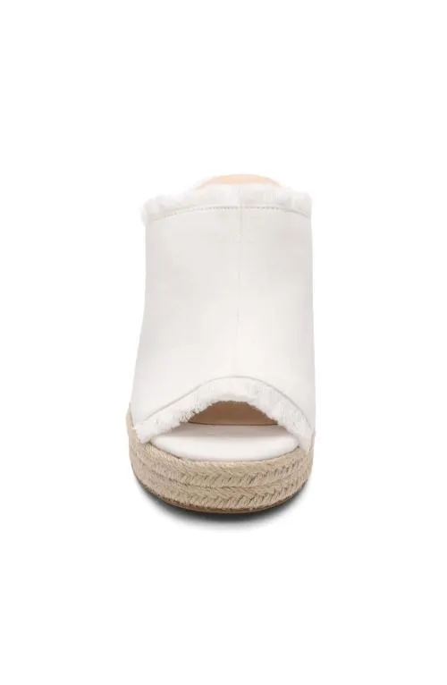 Women Wedges and Espadrilles Liverpool Los Angeles Hollywood Fray Edge Espadrille Ecru